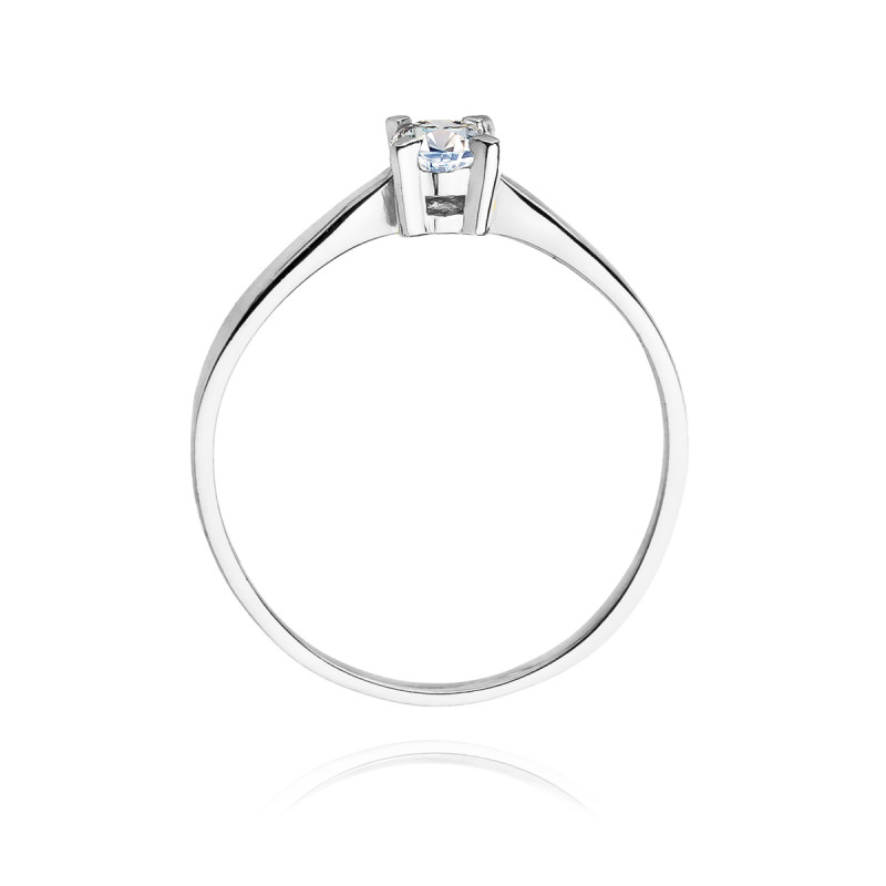 Zásnubní prsten s diamantem bílé zlato 585 - iSezam.cz