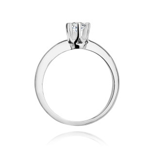Zásnubní prsten s diamantem Royal bílé zlato 585 - iSezam.cz