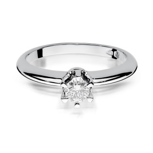 Zásnubní prsten s diamantem Royal bílé zlato 585 - iSezam.cz