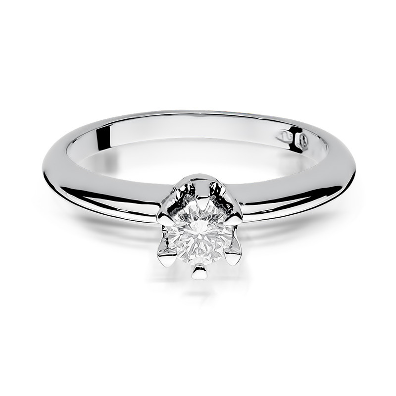 Zásnubní prsten ROYAL s diamantem BE W-267 bílé zlato ryzost 585