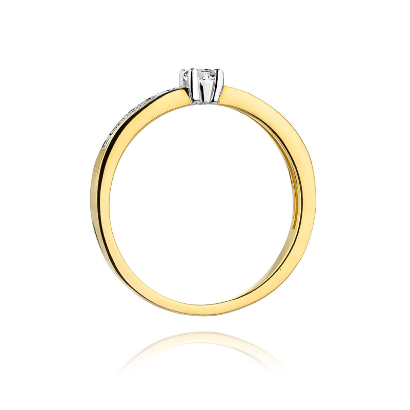 Zásnubní prsten s diamantem solitaire ryzost 585 - iSezam.cz