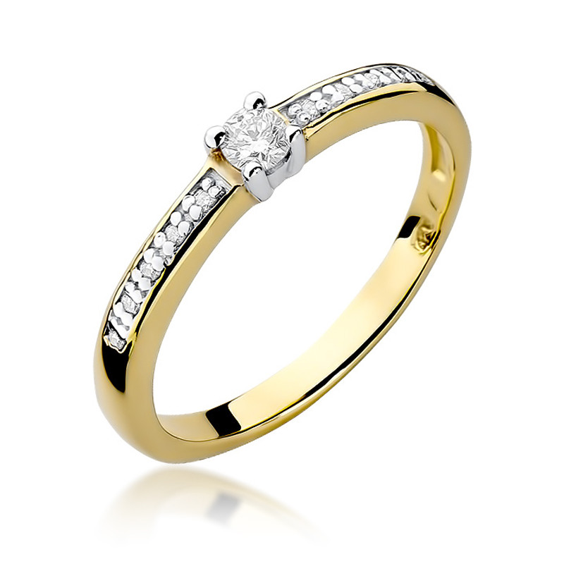 Zásnubní prsten s diamantem solitaire ryzost 585 - iSezam.cz