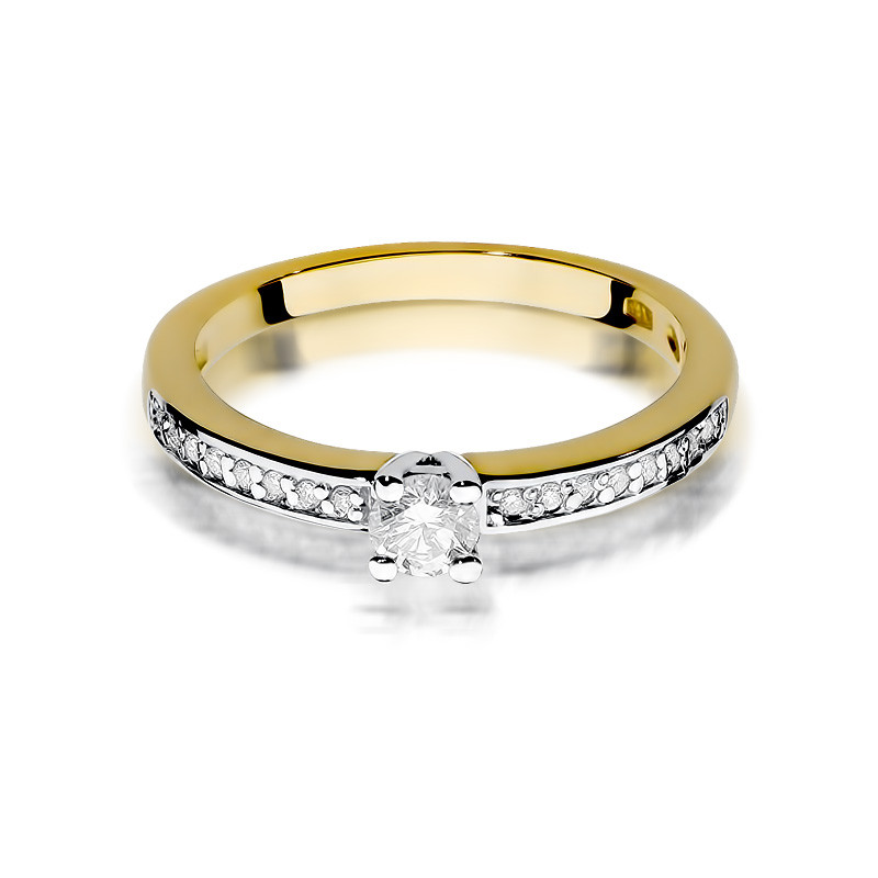 Zásnubní prsten SOLITER s diamantem BE W-288-28 ryzost 585