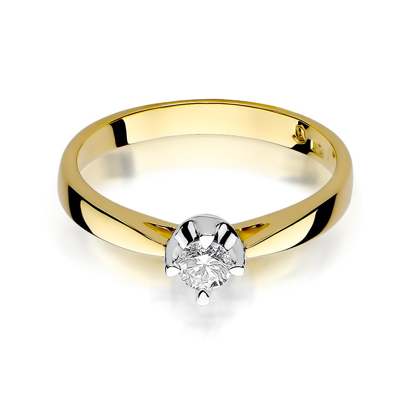Zásnubní prsten FLOWER s diamantem BE W-293 ryzost 585