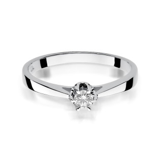 Zásnubní prsten s diamantem Royal - bílé zlato 585