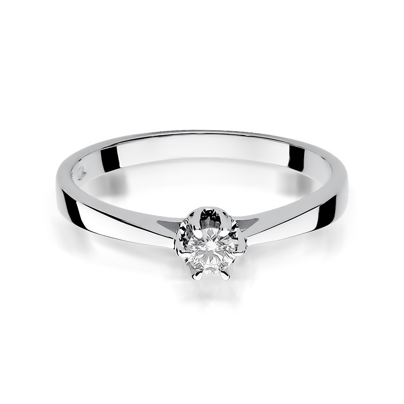 Zásnubní prsten ROYAL s diamantem BE W-295-12 bílé zlato ryzost 585