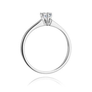 Zásnubní prsten s diamantem Royal - bílé zlato 585