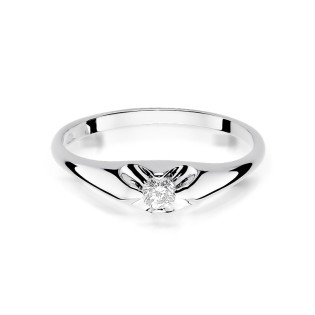 Zásnubní prsten s diamanty bílé zlato 585 - iSezam.cz