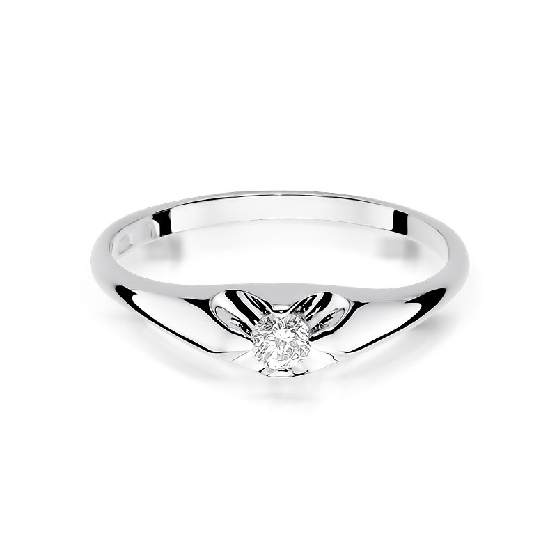 Zásnubní prsten s diamanty BE W-331 bílé zlato 585