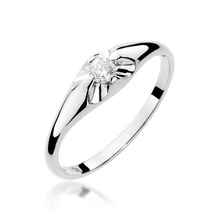 Zásnubní prsten s diamanty bílé zlato 585 - iSezam.cz