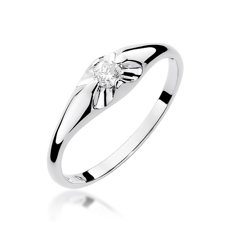 Zásnubní prsten s diamanty bílé zlato 585 - iSezam.cz