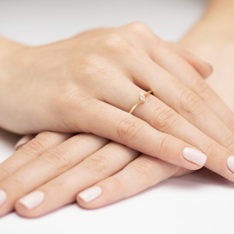 Pierścionek Zaręczynowy z Diamentami Mariage pr. 585 - JubilerSezam.pl