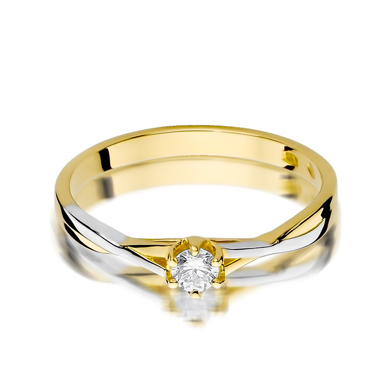 Zásnubní prsten s diamanty SOLITER BE W-340-12 řetízek X zkouška 585