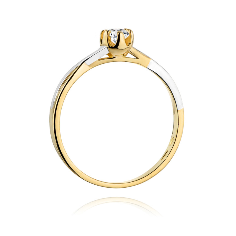 Zásnubní prsten s diamantem solitaire zkušební 585 - iSezam.cz
