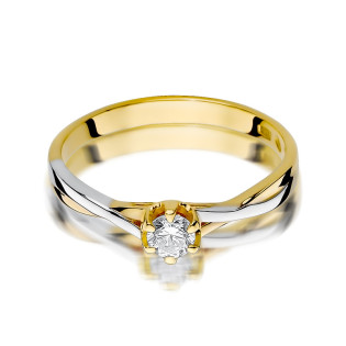 Zásnubní prsten s diamantem solitaire zkušební 585 - iSezam.cz