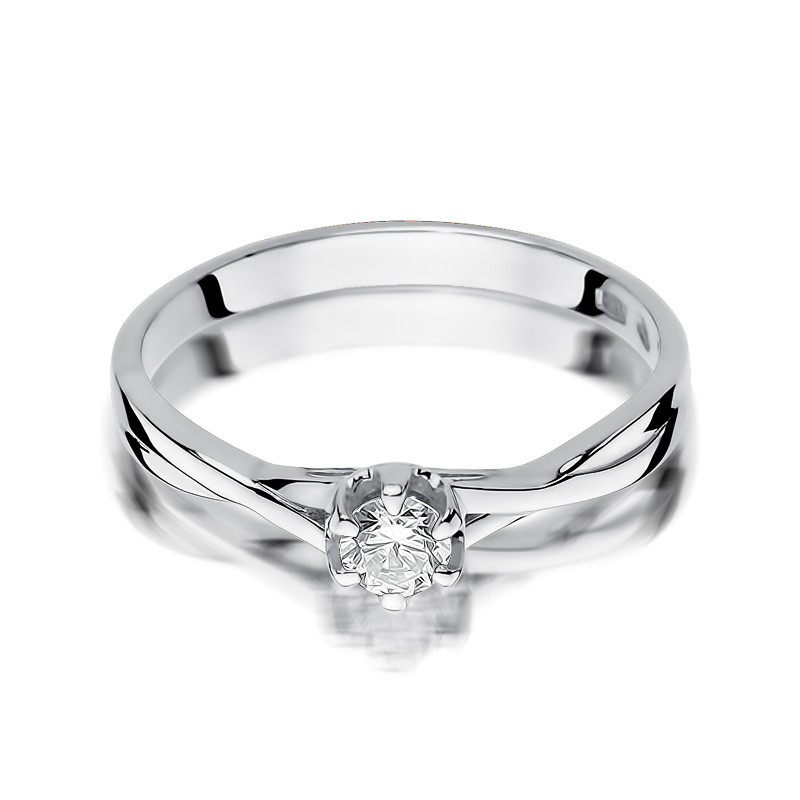 Zásnubní prsten s diamanty SOLITER BE W-340BW-23 obroučka X ryzost 585