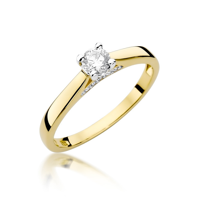 Zásnubní prsten s diamanty Soliter 585 - iSezam.cz