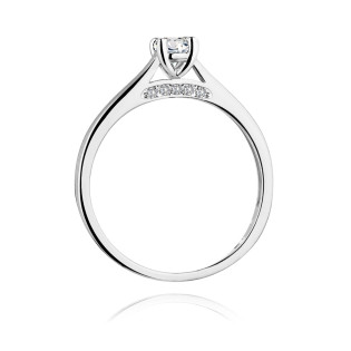 Zásnubní prsten s diamanty ryzosti 585 Solitér - iSezam.cz