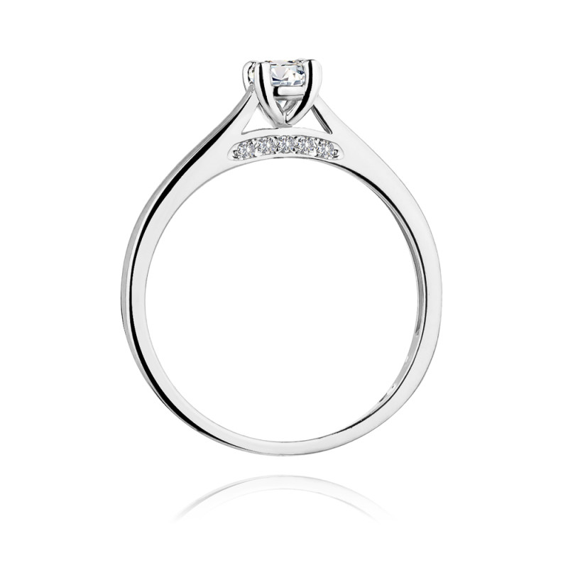 Zásnubní prsten s diamanty ryzosti 585 Solitér - iSezam.cz