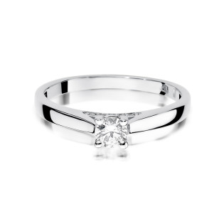 Zásnubní prsten s diamanty ryzosti 585 Solitér - iSezam.cz
