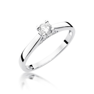 Zásnubní prsten s diamanty ryzosti 585 Solitér - iSezam.cz