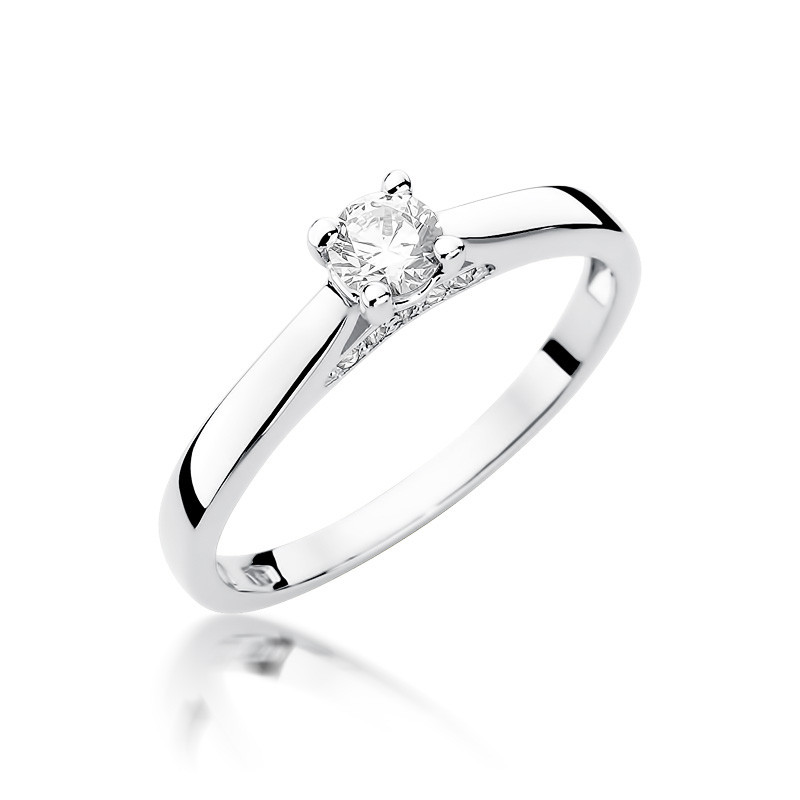 Zásnubní prsten s diamanty ryzosti 585 Solitér - iSezam.cz