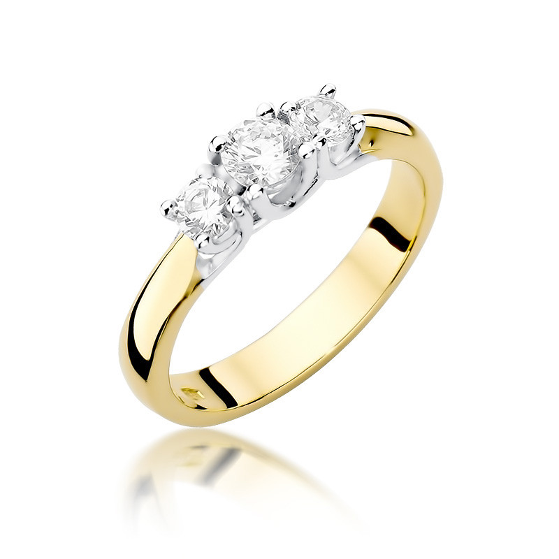 Zásnubní prsten s diamanty Au 585 NOBLE - iSezam.cz