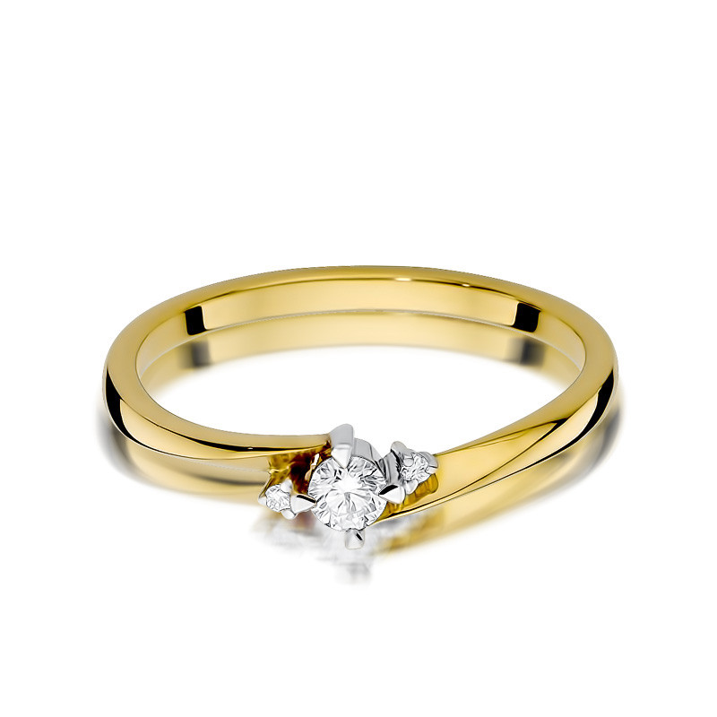 Zásnubní prsten s diamanty NOBLE ryzost 585