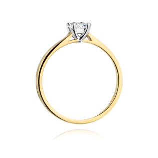 Zásnubní prsten s diamantem solitaire ryzost 585 - iSezam.cz