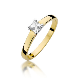 Zásnubní prsten s diamantem solitaire ryzost 585 - iSezam.cz
