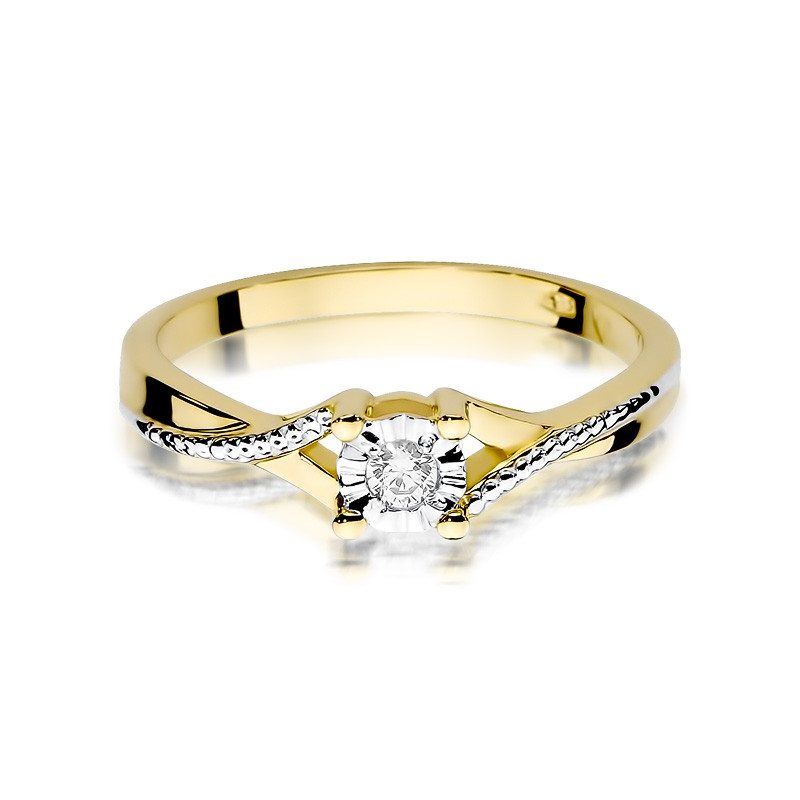 Zásnubní prsten s diamanty SOLITER BE W-361 obroučka X ryzost 585