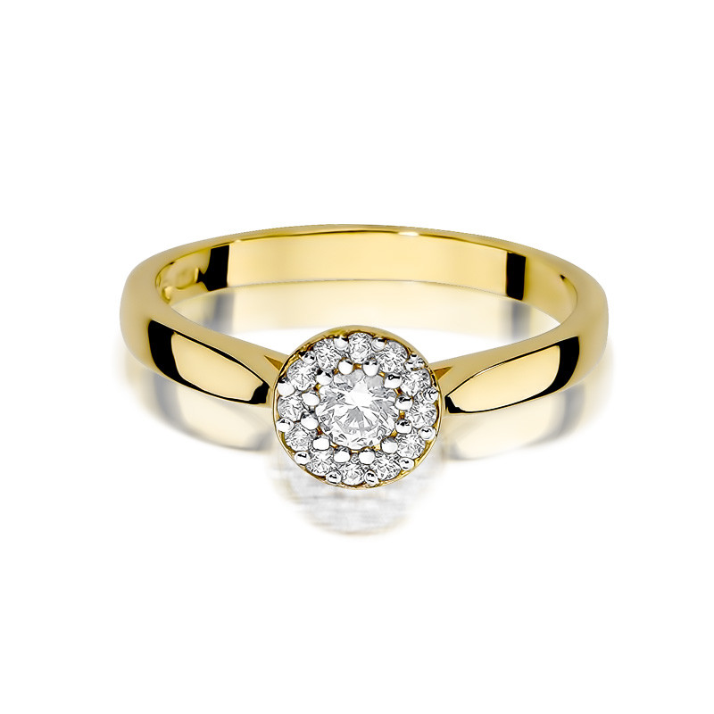 Zásnubní prsten s diamanty METROPOLIS BE W-362 ryzost 585