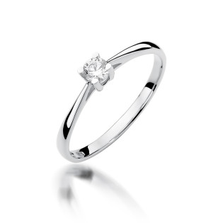 Zásnubní prsten s diamantem bílé zlato 585 - iSezam.cz