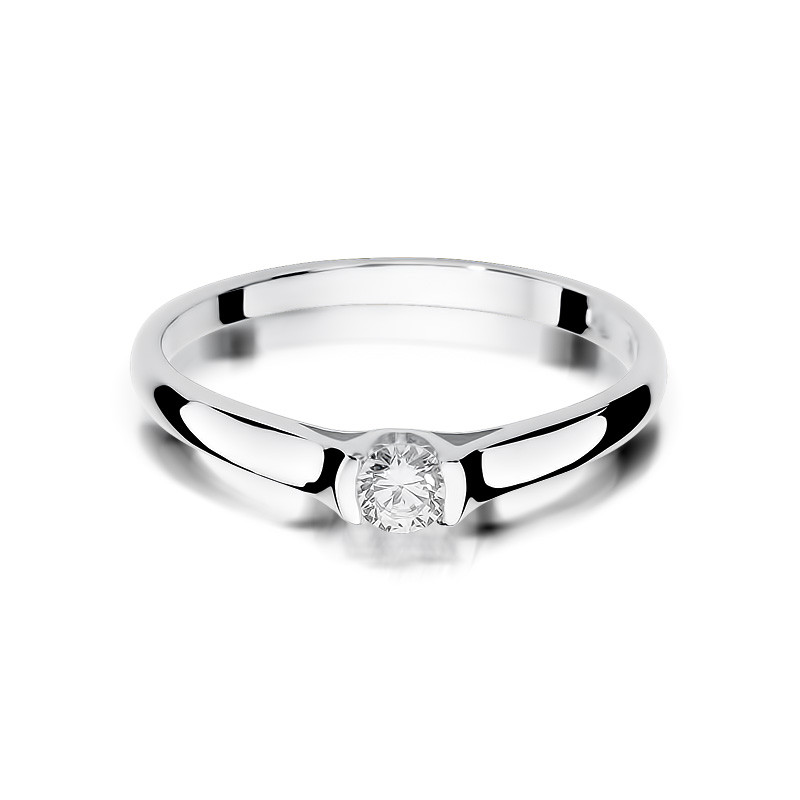 Zásnubní prsten s diamantem ETERNO BE W-369 bílé zlato ryzost 585