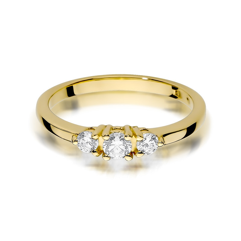 Zásnubní prsten s diamanty NOBLE BE W-377 ryzost 585