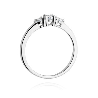 Zásnubní prsten s diamanty bílé zlato 585 - iSezam.cz