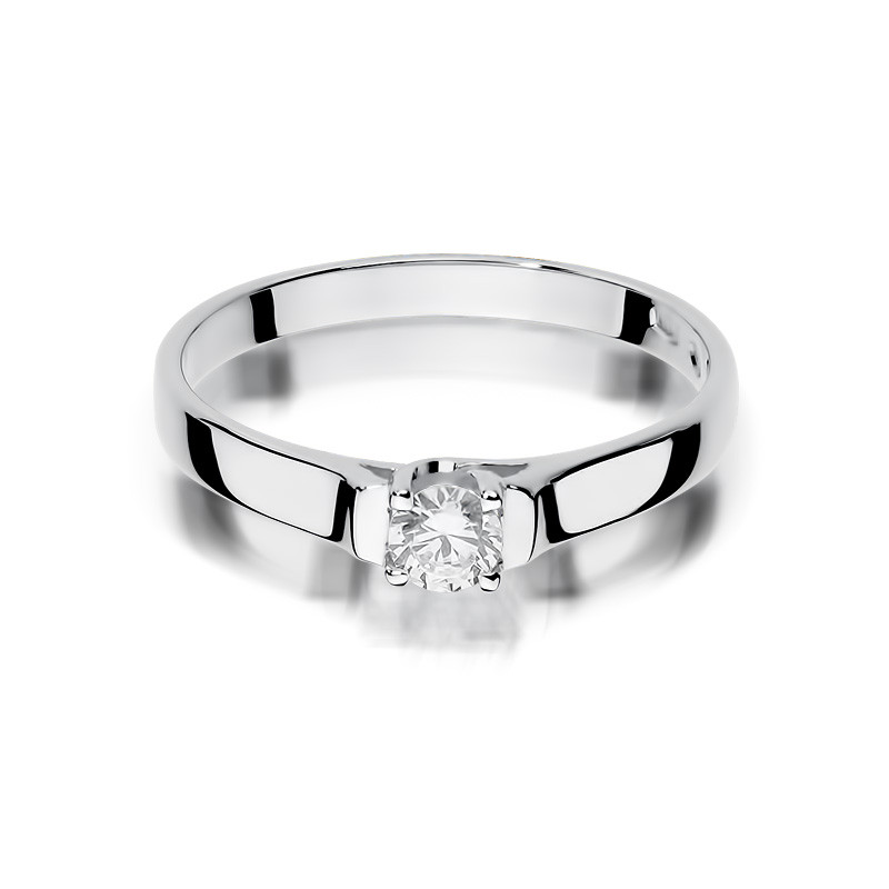 Zásnubní prsten s diamantem SOLITER BE W-381 bílé zlato ryzost 585