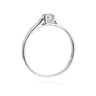 Zásnubní prsten s diamantem z bílého zlata 585 - iSezam.cz