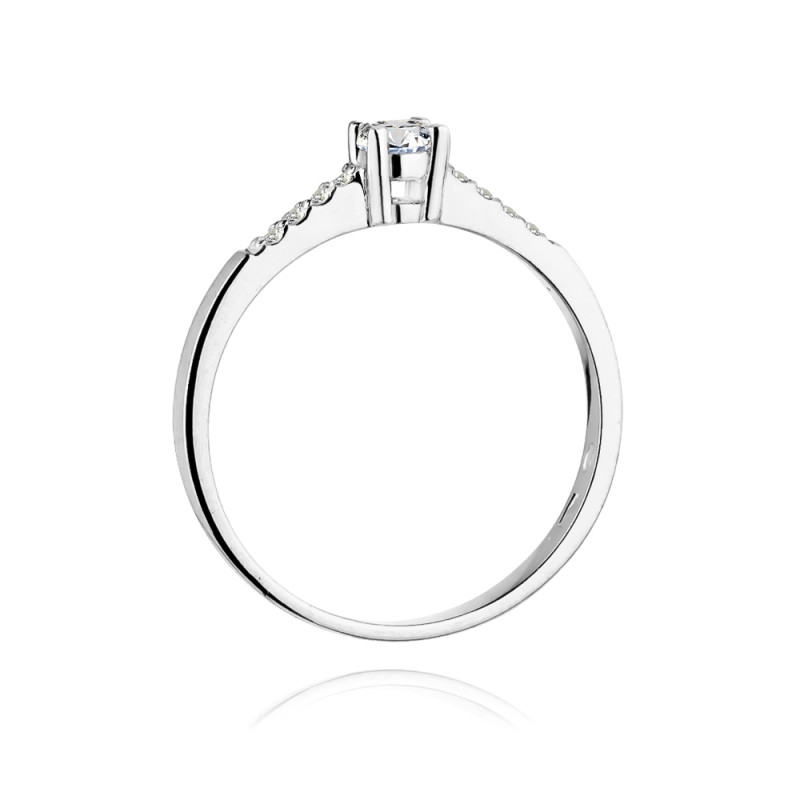 Zásnubní prsten s diamanty bílé zlato 585 - iSezam.cz