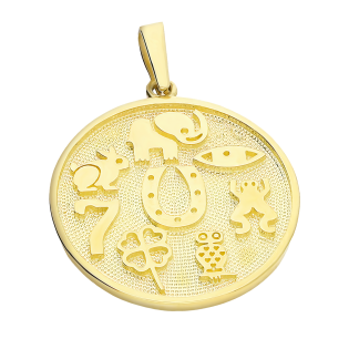 Zlatý přívěsek Amulet štěstí 375 | iSezam.cz