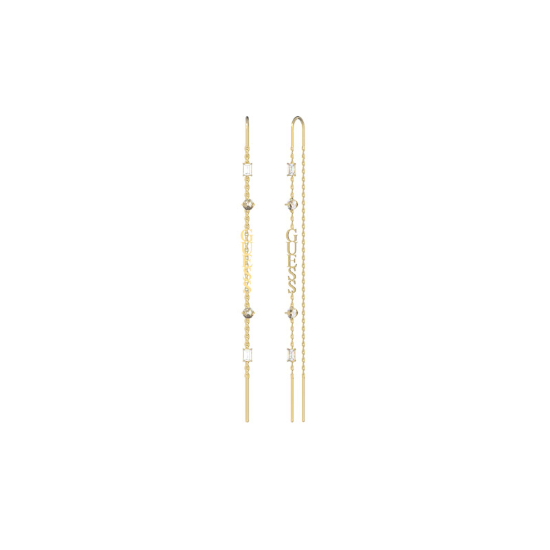 Kolczyki Guess złote z kryształami JUBE03297JWYG - JubilerSezam.pl