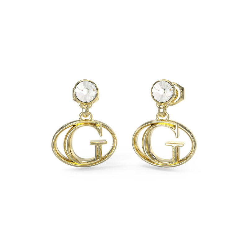 Złote kolczyki Guess z cyrkoniami JUBE03361JWYG - JubilerSezam.pl