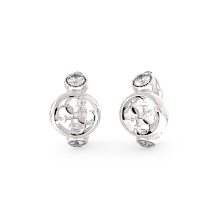 Srebrne Kolczyki Guess z Kryształkami JUBE03373JWRH - JubilerSezam.pl