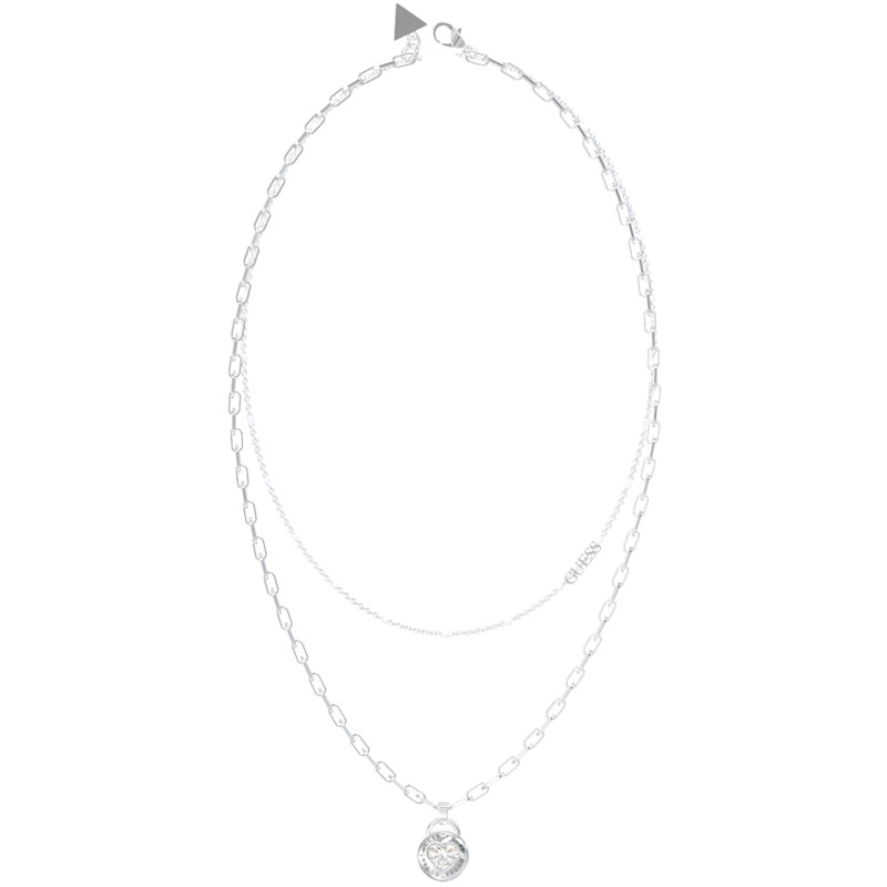 Naszyjnik Guess JUBN03348JWRH srebrny z kryształkami - JubilerSezam.pl