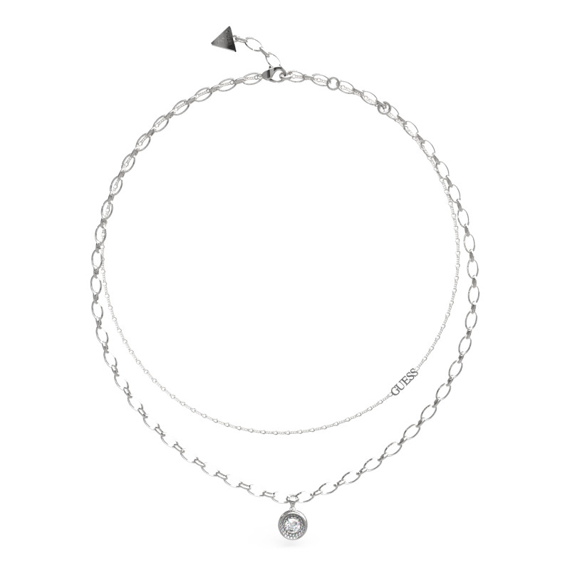 Náhrdelník Guess stříbrný se zirkony JUBN03395JWRH - iSezam.cz