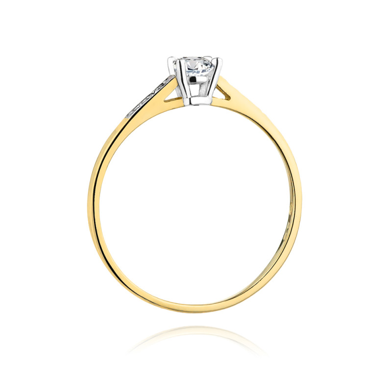 Zásnubní prsten Solitaire s diamanty ryzosti 585 - iSezam.cz