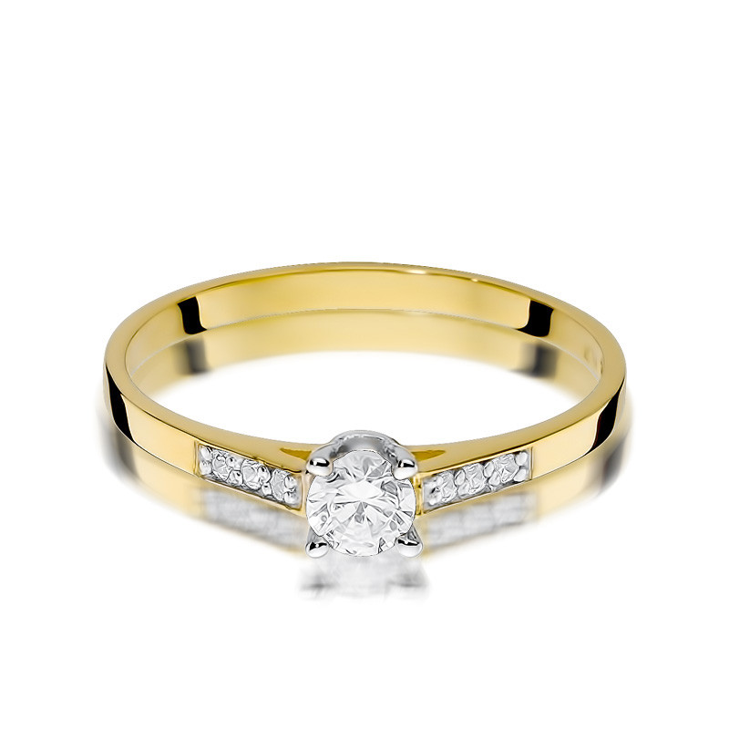 Prsten snoubene SOLITER s diamanty BE W-399 ryzost 585