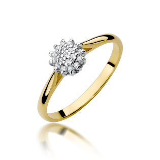 Zlatý zásnubní prsten s diamanty Bridel | iSezam.cz