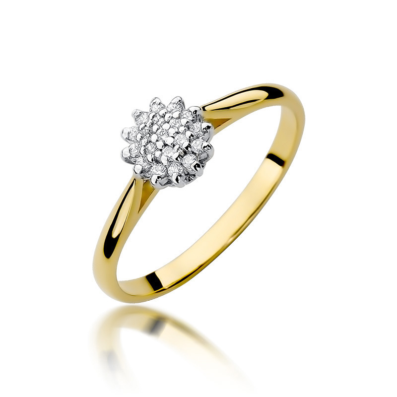 Zlatý zásnubní prsten s diamanty Bridel | iSezam.cz