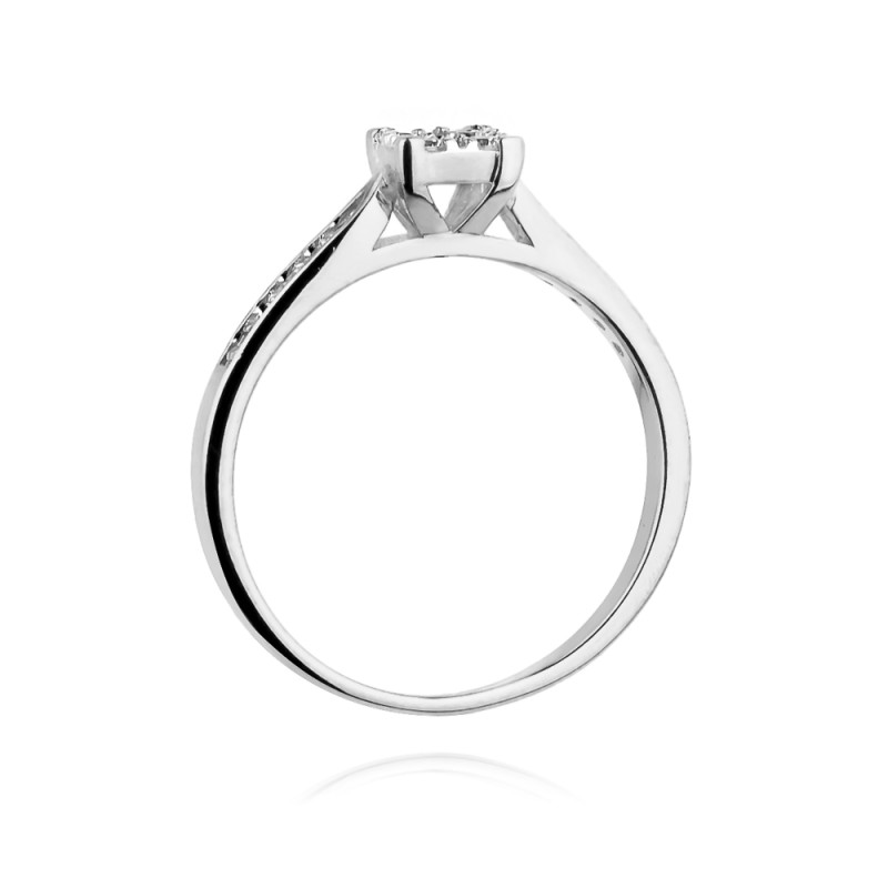 Zásnubní prsten s diamanty ryzost 585 solitér - iSezam.cz